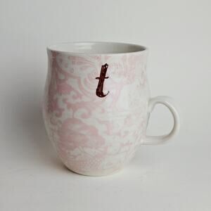 ANTHROPOLOGIE cup Homegrown Series Letter T Monogram Initial Mug